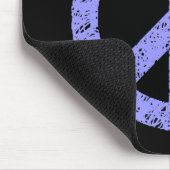 ステンシルピースパステルブルーオンブラック マウスパッド (コーナー)