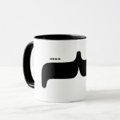 ステンシルフォントのParentheseの髭のマグ マグカップ (正面左)