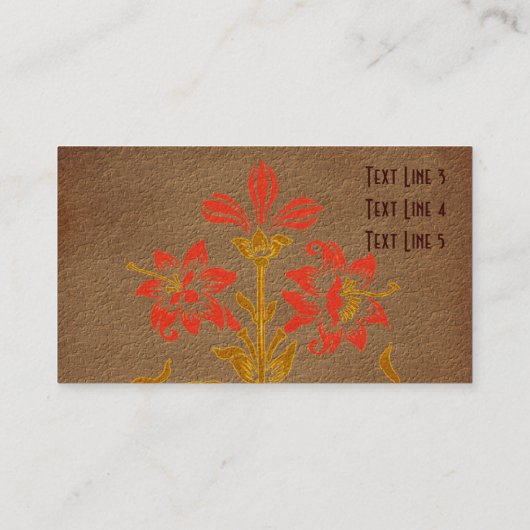 ステンシルフラワーズアート名刺 名刺 (裏面)