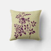 ステンシルプラムバラ クッション (裏面)