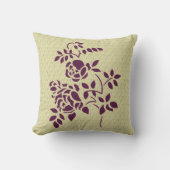 ステンシルプラムバラ クッション (正面)