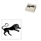 ステンシルライオンのアートスタンプ ラバースタンプ (押印)