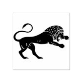 ステンシルライオンのアートスタンプ ラバースタンプ (インプリント)