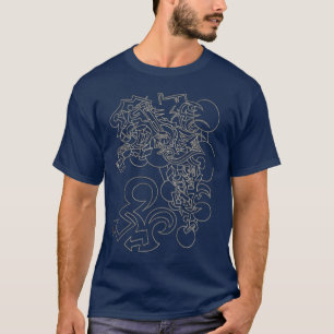 ステンシル落書きのデザイン Tシャツ