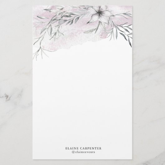 ステンシ素朴ン植物文房具紙 便箋 (正面)