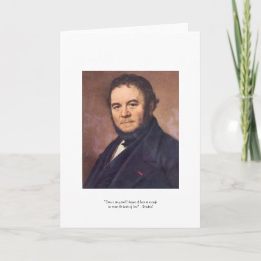 ステンダール「愛の誕生」引用文グリーティングカード カード (正面)