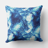 ステンドの派手な青色は曇りガラスのように見える アウトドアクッション (裏面)