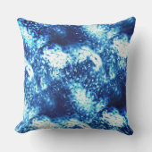 ステンドの派手な青色は曇りガラスのように見える アウトドアクッション (正面)