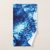 ステンドの派手な青色は曇りガラスのように見える バスタオルセット (ハンドタオル)