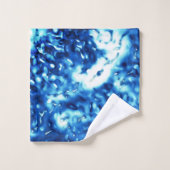 ステンドの派手な青色は曇りガラスのように見える バスタオルセット (ウォッシュタオル)