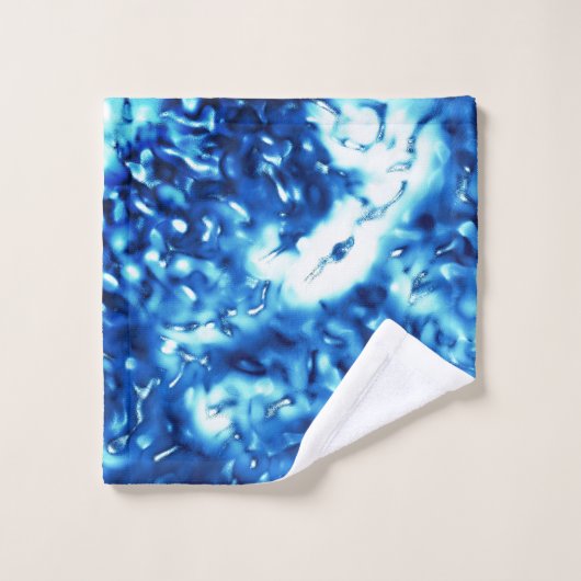 ステンドの派手な青色は曇りガラスのように見える バスタオルセット (ウォッシュタオル)