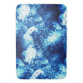 ステンドの派手な青色は曇りガラスのように見える バスマット (正面縦)