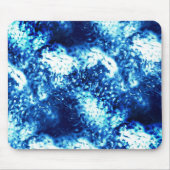 ステンドの派手な青色は曇りガラスのように見える マウスパッド (正面)