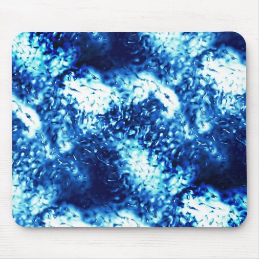 ステンドの派手な青色は曇りガラスのように見える マウスパッド (正面)