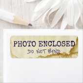 ステンドアートワーク警告の写真を曲げない ラベル (インサイチュ)