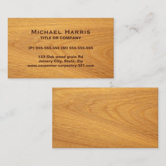 ステンドオーク材の名刺 名刺 (正面/裏面)