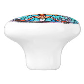 ステンドガエレガントスフェイクラスビーチ貝殻 セラミックノブ (側面)