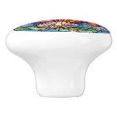 ステンドガエレガントスフェイクラスビーチ貝殻 セラミックノブ (側面)