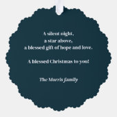 ステンドガカラフルラスのクリスマススター オーナメントカード (裏面)