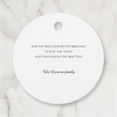 ステンドガカラフルラススタイルポインセティアス&ホリー フェイバータグ (裏面)