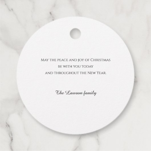 ステンドガカラフルラススタイルポインセティアス&ホリー フェイバータグ (裏面)