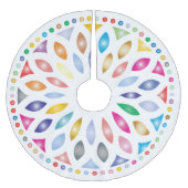 ステンドガカラフルラススターバスト ブラッシュドポリエステルツリースカート (正面)