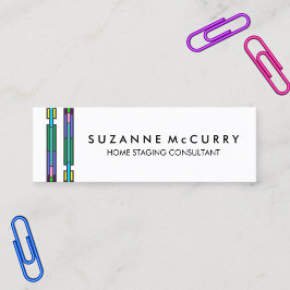 ステンドガカラフルラスデザインホームステージング スキニー名刺