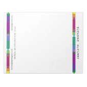 ステンドガカラフルラスデザイン ノートパッド (正面)