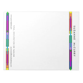 ステンドガカラフルラスデザイン ノートパッド