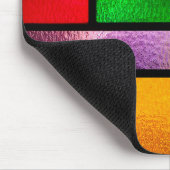 ステンドガカラフルラスデザイン マウスパッド (コーナー)