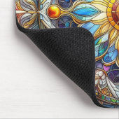 ステンドガカラフルラスデザイン マウスパッド (コーナー)