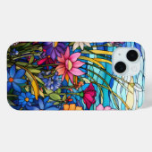 ステンドガカラフルラスフローラ自然愛好家のためのアート Case-Mate iPhoneケース (裏面 (横))