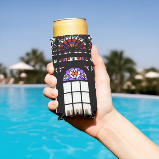 ステンドガカラフルラス スリム缶クーラー (インサイチュ プール)