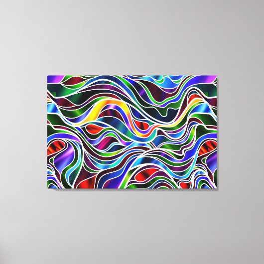 ステンドガサイケデリックラス抽象芸術 キャンバスプリント (正面)