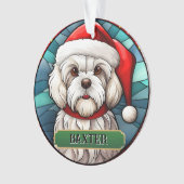 ステンドガパーソナライズされたラスマルチーズ オーナメント (正面)