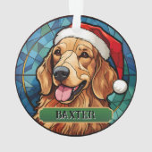 ステンドガパーソナライズされたラスラブラドールレトリバー オーナメント (裏面)