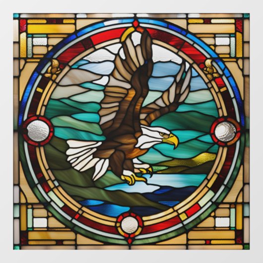 ステンドガフェイクラスのハゲのワシの窓が貼り付く ウィンドウサイン (シート)