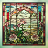 ステンドガフェイクラスバラガーデン ウィンドウサイン (シート3)