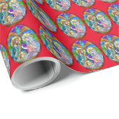 ステンドガフェイクラス包装紙出生シーン ラッピングペーパー (ロールコーナー)