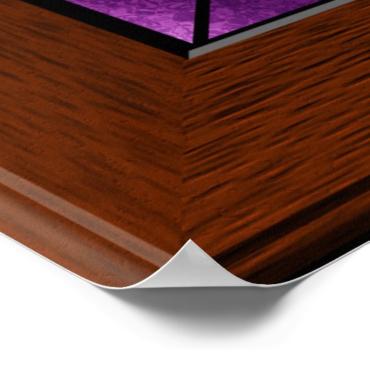 ステンドガフェイクラス教会の窓イースタークロス ポスター (角)