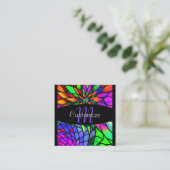 ステンドガフェイクラス スクエア名刺 (スタンド正面)