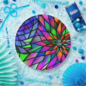 ステンドガフェイクラス ペーパープレート (パーティー)