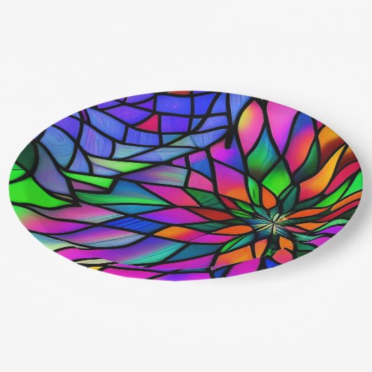 ステンドガフェイクラス ペーパープレート (アングル)