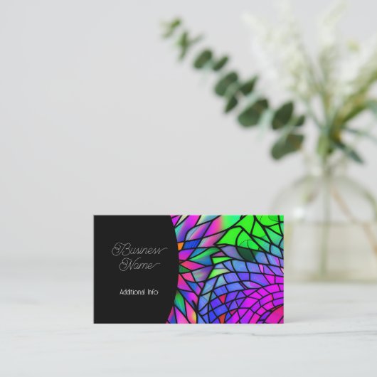 ステンドガフェイクラス 名刺 (スタンド正面)