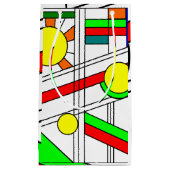 ステンドガモダンラスの顔 スモールペーパーバッグ (正面)