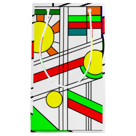 ステンドガモダンラスの顔 スモールペーパーバッグ