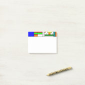 ステンドガモダンラスの顔 ポストイット (デスク上)