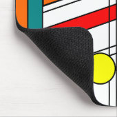 ステンドガモダンラスの顔 マウスパッド (コーナー)