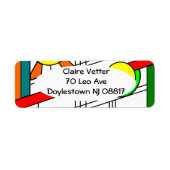 ステンドガモダンラスの顔 ラベル (正面)