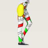 ステンドガモダンラスの顔 レギンス (右)